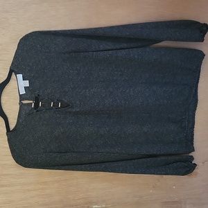 Michael Kors snake print lng sleeve blouse. Blk lt. Green Flowy ptp 19" Small